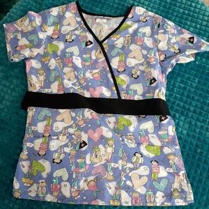 LIANA Nursing Nurse's Uniform Scrubs Scrub Top